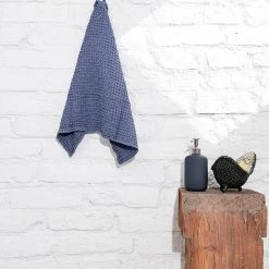 Wholesale 🛒 AmourLinen Linen hand towel in Blue Gray 🎁