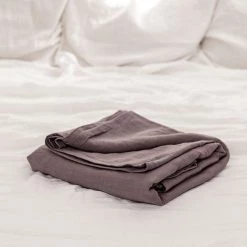 Brand new 👍 AmourLinen Linen flat sheet in Dusty Lavender 🛒