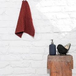Buy 🧨 AmourLinen Linen face towel in Terracotta ✔️