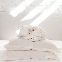 New 😀 AmourLinen Linen sheets set in White 👏