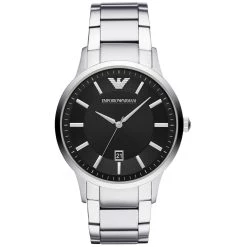 Brand new 👍 Emporio Armani Armani Men's Black dial ⌚ Watch 🎁