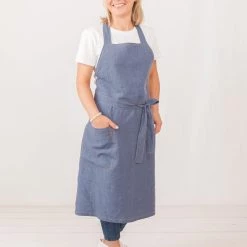 Outlet 🥰 AmourLinen Linen bib apron 🥰