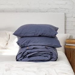 New 🧨 AmourLinen Linen bedding set in Blue Gray 🎁