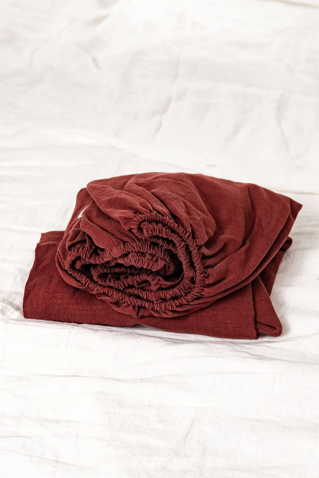 Budget π AmourLinen Linen fitted sheet in Terracotta π 3 Budget π AmourLinen Linen fitted sheet in Terracotta π