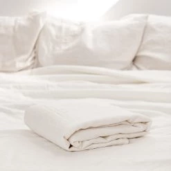 Cheap 🔔 AmourLinen Linen flat sheet in White 🛒