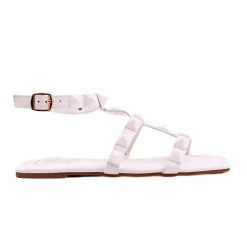 Discount 😀 Shu Shop 👩 women Babe 🩴 Sandal in White 🤩