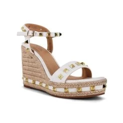 New 😍 Shu Shop 👩 women Jemma Studded Wedge in White 😀