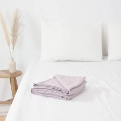Wholesale ⭐ AmourLinen Linen flat sheet in Dusty Rose 😍
