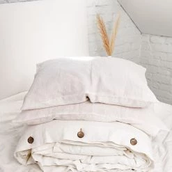 Best Sale 🎉 AmourLinen Linen bedding set in White 🛒